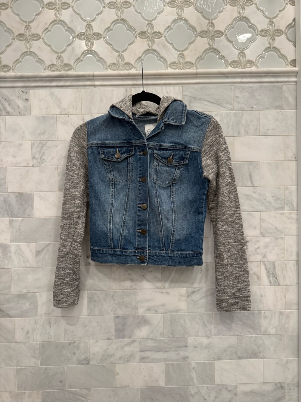 Jessica Simpson denim/sweater jean jacket